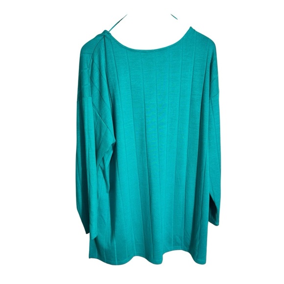 Pennington's Green Vneck Long Sleeve Lightweight Sweater Size 1x - Picture 2 of 9